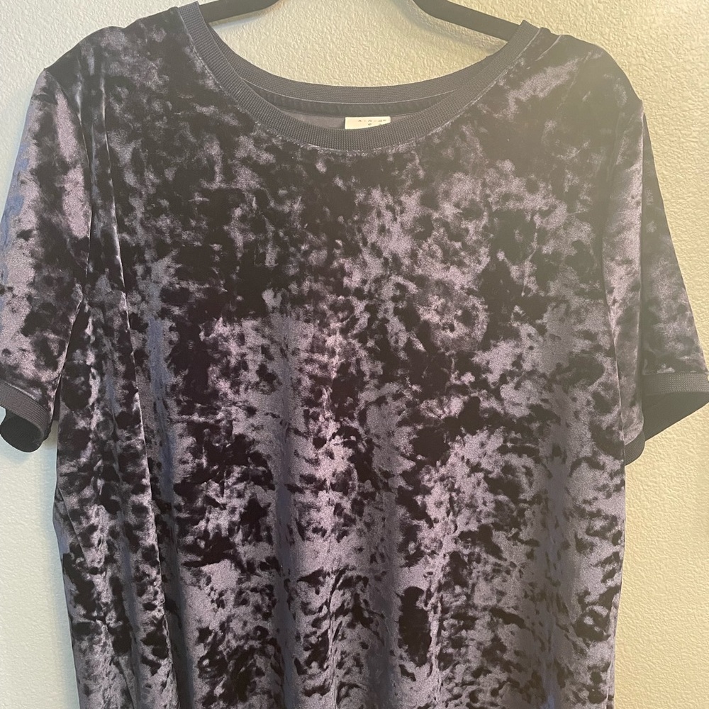 Crushed velvet t shirt